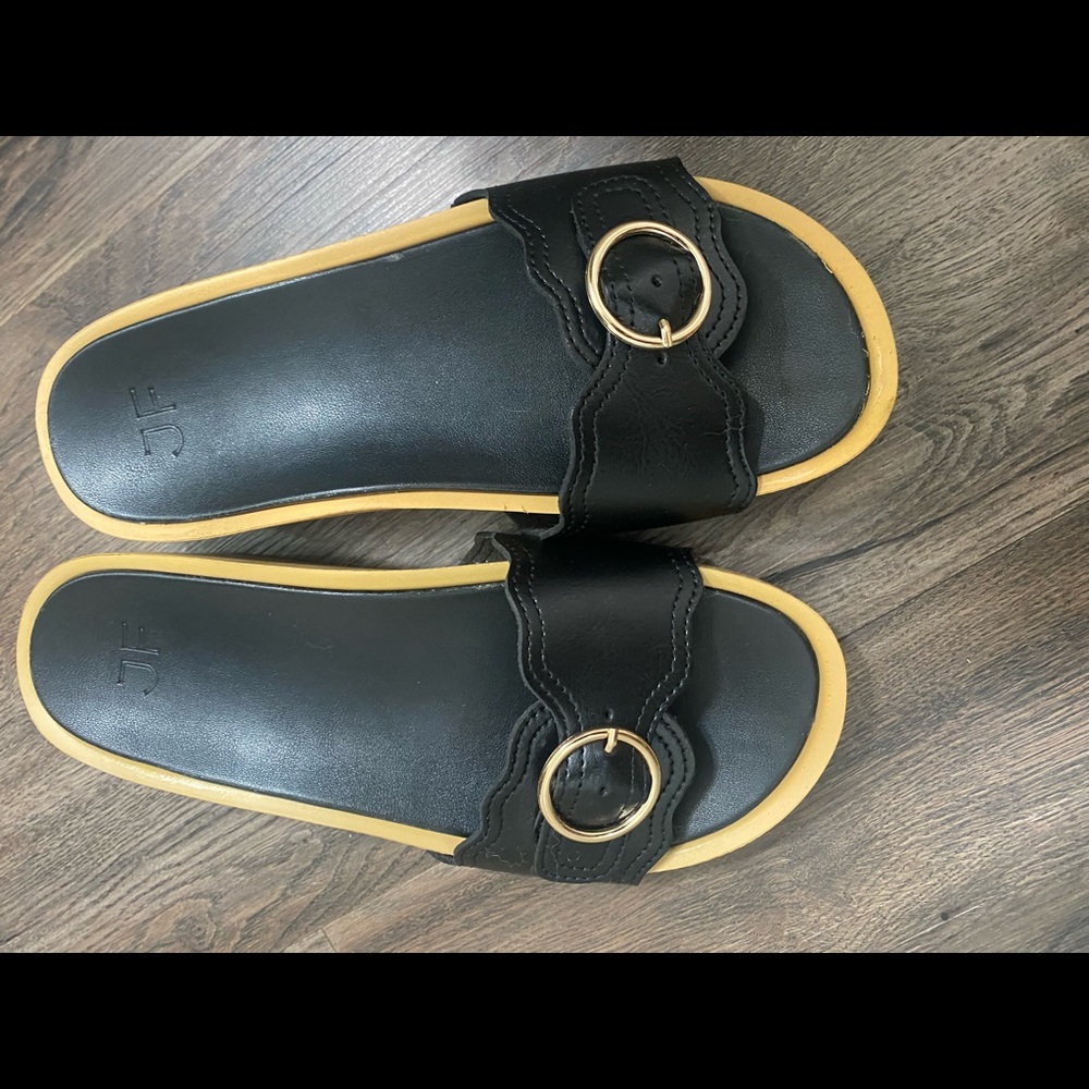 Slip on platform sandal